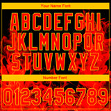 Custom Stitched Black Red-Yellow 3D Pattern Design Flame Sports Pullover Sweatshirt Hoodie