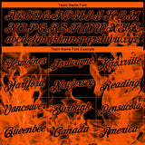 Custom Stitched Black Orange 3D Pattern Design Flame Sports Pullover Sweatshirt Hoodie