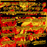 Custom Stitched Black Gold-Red 3D Pattern Design Flame Sports Pullover Sweatshirt Hoodie