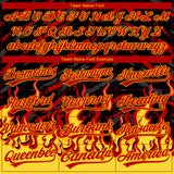 Custom Stitched Black Red-Yellow 3D Pattern Design Flame Sports Pullover Sweatshirt Hoodie