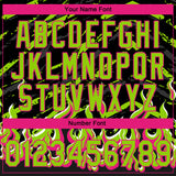 Custom Stitched Black Neon Green Hot Pink-White 3D Pattern Design Flame Sports Pullover Sweatshirt Hoodie