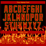 Custom Stitched Black Red-Yellow 3D Pattern Design Flame Sports Pullover Sweatshirt Hoodie