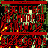 Custom Stitched Black Red Green-Yellow 3D Pattern Design Flame Sports Pullover Sweatshirt Hoodie