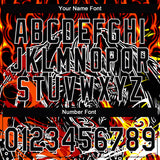 Custom Stitched Black Red Yellow-White 3D Pattern Design Flame Dragon Sports Pullover Sweatshirt Hoodie