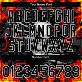 Custom Stitched Black Red Yellow-White 3D Pattern Design Flame Skull Sports Pullover Sweatshirt Hoodie