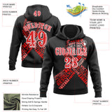 Custom Black Fire Red-White 3D Blood Cancer World Cancer Day Ribbon Support Sports Pullover Sweatshirt Hoodie