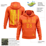 Custom Orange Gold 3D Bone Cancer World Cancer Day Ribbon Support Sports Pullover Sweatshirt Hoodie