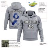 Custom Gray White-Black 3D Colorectal Cancer World Cancer Day Ribbon Support Sports Pullover Sweatshirt Hoodie