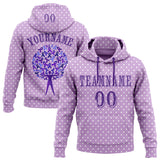 Custom Light Purple Purple 3D Gynecological Cancer World Cancer Day Ribbon Support Sports Pullover Sweatshirt Hoodie