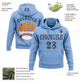 Custom Light Blue Black 3D Kidney Cancer World Cancer Day Ribbon Support Sports Pullover Sweatshirt Hoodie