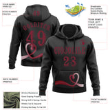 Custom Black Crimson 3D Head And Neck Cancer World Cancer Day Ribbon Support Sports Pullover Sweatshirt Hoodie