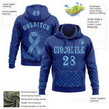 Custom Royal Blue 3D Prostate Cancer World Cancer Day Ribbon Support Sports Pullover Sweatshirt Hoodie
