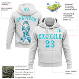 Custom White Lakes Blue 3D Prostate Cancer World Cancer Day Ribbon Support Sports Pullover Sweatshirt Hoodie