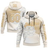 Custom Cream City Cream White-Old Gold 3D Pattern Design Ethnic Tribal Sportswear Pullover Sweatshirt Hoodie