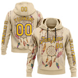 Custom City Cream Yellow-Dark Purple 3D Pattern Design Dreamcatcher Tribal Sportswear Pullover Sweatshirt Hoodie