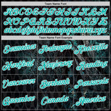 Custom Black Aqua-White 3D Pattern Design Ethnic Tribal Sportswear Pullover Sweatshirt Hoodie