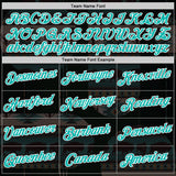 Custom Black Aqua-White 3D Pattern Design Ethnic Tribal Sportswear Pullover Sweatshirt Hoodie