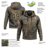 Custom Gray Olive-City Cream 3D Pattern Design Ethnic Tribal Sportswear Pullover Sweatshirt Hoodie