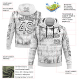 Custom White Black 3D Pattern Design Ethnic Tribal Sportswear Pullover Sweatshirt Hoodie