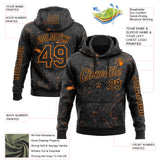 Custom Black Bay Orange 3D Pattern Design Ethnic Tribal Sportswear Pullover Sweatshirt Hoodie