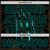 Custom Black Aqua 3D Pattern Design Scratch Tribal Sportswear Pullover Sweatshirt Hoodie