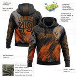 Custom Black Bay Orange-Gray 3D Pattern Design Ethnic Tribal Sportswear Pullover Sweatshirt Hoodie
