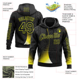 Custom Black Neon Yellow 3D Pattern Design Ethnic Tribal Sportswear Pullover Sweatshirt Hoodie