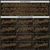 Custom Black Old Gold 3D Pattern Design Ethnic Tribal Sportswear Pullover Sweatshirt Hoodie