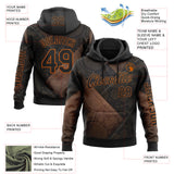 Custom Black Texas Orange 3D Pattern Design Ethnic Tribal Sportswear Pullover Sweatshirt Hoodie