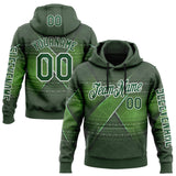 Custom Green White 3D Pattern Design Ethnic Tribal Sportswear Pullover Sweatshirt Hoodie
