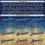 Custom Blue Royal-Old Gold 3D Pattern Design Ethnic Tribal Sportswear Pullover Sweatshirt Hoodie