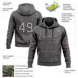 Custom Gray Brown 3D Pattern Design Ethnic Tribal Sportswear Pullover Sweatshirt Hoodie