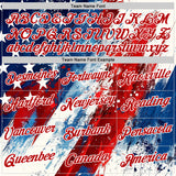 Custom Red Blue Black-White 3D American Flag Sports Pullover Sweatshirt Hoodie