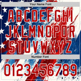 Custom Red Blue Black-White 3D American Flag Sports Pullover Sweatshirt Hoodie