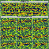 Custom Stitched Neon Green Navy-Gold 3D Pattern Design Crocodile Skin Print Sportswear Pullover Sweatshirt Hoodie