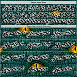 Custom Stitched Green Black-White 3D Pattern Design Crocodile Skin Print Sportswear Pullover Sweatshirt Hoodie
