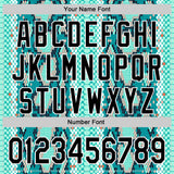 Custom Stitched Aqua Black-White 3D Pattern Design Snake Skin Print Sportswear Pullover Sweatshirt Hoodie