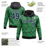 Custom Stitched Green Navy Black-White 3D Pattern Design Crocodile Skin Print Sportswear Pullover Sweatshirt Hoodie