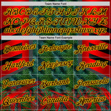 Custom Stitched Green Brown Red-Yellow 3D Pattern Design Snake Skin Print Sportswear Pullover Sweatshirt Hoodie