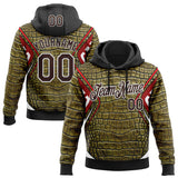 Custom Stitched Green Brown Black Red-White 3D Pattern Design Crocodile Skin Print Sportswear Pullover Sweatshirt Hoodie