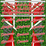 Custom Stitched Green Red-White 3D Pattern Design Crocodile Skin Print Sportswear Pullover Sweatshirt Hoodie