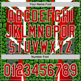 Custom Stitched Green Red-White 3D Pattern Design Crocodile Skin Print Sportswear Pullover Sweatshirt Hoodie