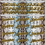 Custom Stitched White Navy Black Blue-Gold 3D Pattern Design Snake Skin Print Sportswear Pullover Sweatshirt Hoodie