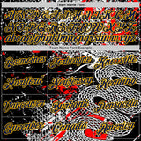 Custom Stitched White Navy Black Red-Gold 3D Pattern Design Snake Skin Print Sportswear Pullover Sweatshirt Hoodie
