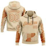 Custom City Cream Orange 3D Pattern Design Western Cowboy Tribal Ethnic Sports Pullover Sweatshirt Hoodie