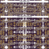 Custom Purple Brown-White 3D Pattern Design Western Cowboy Tribal Ethnic Sports Pullover Sweatshirt Hoodie