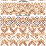 Custom White Texas Orange-Black 3D Pattern Design Western Cowboy Tribal Ethnic Sports Pullover Sweatshirt Hoodie