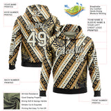 Custom City Cream Black 3D Pattern Design Western Cowboy Tribal Ethnic Sports Pullover Sweatshirt Hoodie