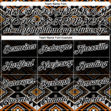 Custom Black White 3D Pattern Design Western Cowboy Tribal Ethnic Sports Pullover Sweatshirt Hoodie