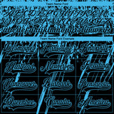 Custom Black Sky Blue-White 3D Splash Hockey Lace Neck Jersey